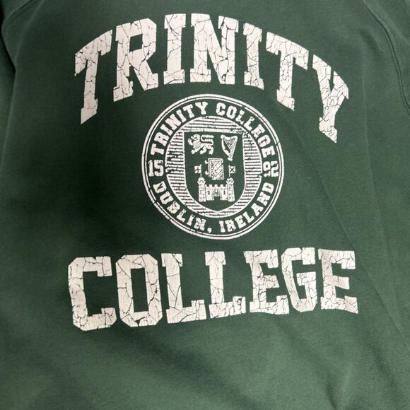 Trinity College Dublin Ireland University Pullover Sweatshirt Green Women's XL - Picture 3 of 8